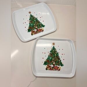 Vintage Christmas Tree Tray Set